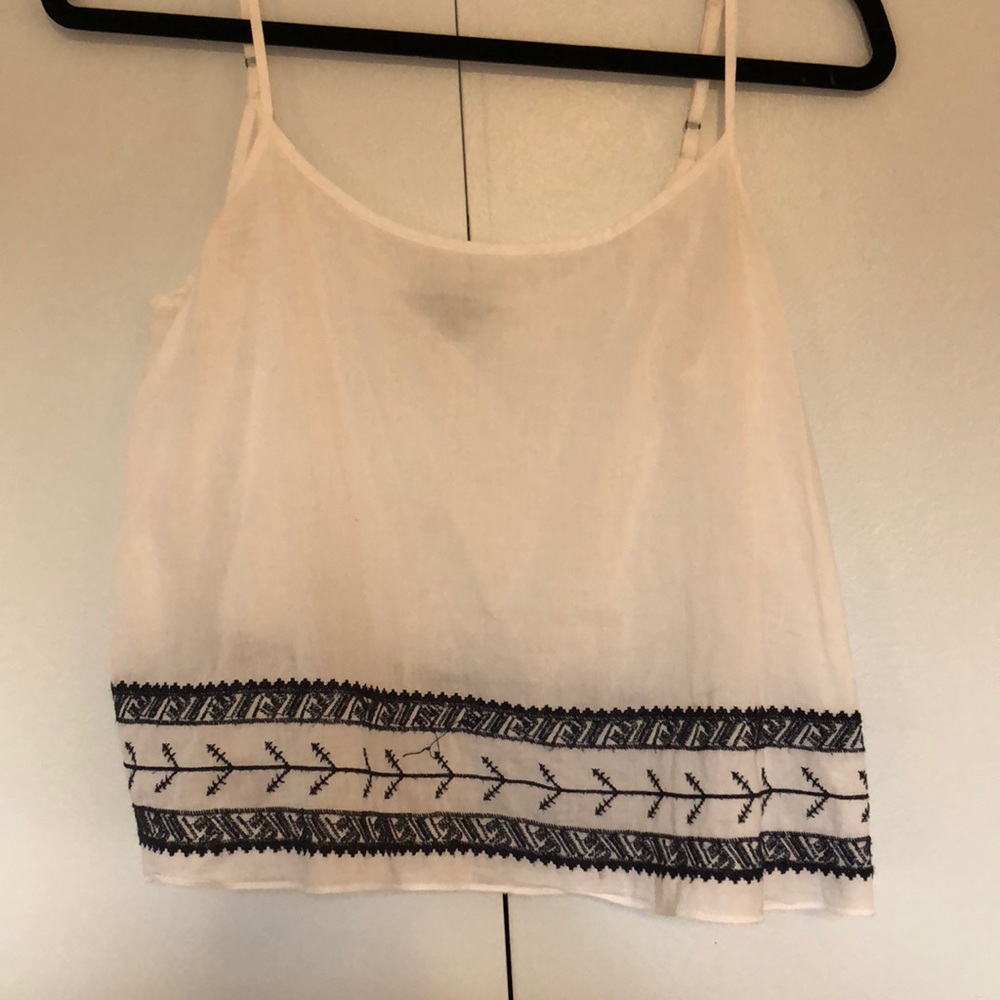 Sheer white tank top